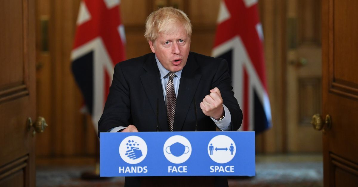 0 Boris Johnson Holds Coronavirus Press Conference Announcing Socialising Restrictions
